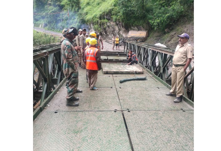गंगोत्री मार्ग पर ‘वैली ब्रिज’ का निर्माण कार्य पूरा