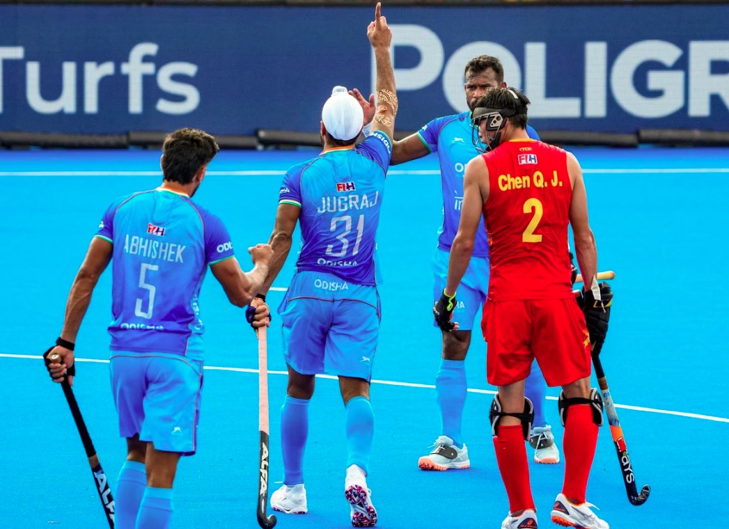 एशिया कप हॉकी 2025- भारत ने चीन को 4-3 से हराया