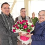 देहरादून पहुंचे केंद्रीय मंत्री जगत प्रकाश नड्डा, मुख्यमंत्री धामी ने किया स्वागत
