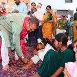 कैबिनेट मंत्री गणेश जोशी ने चिड़ोंवाली शिव मंदिर में किया कन्या पूजन