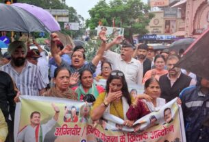 अग्निवीर योजना के विरोध में कांग्रेस की आक्रोश रैली, योजना वापस लेने की उठाई मांग
